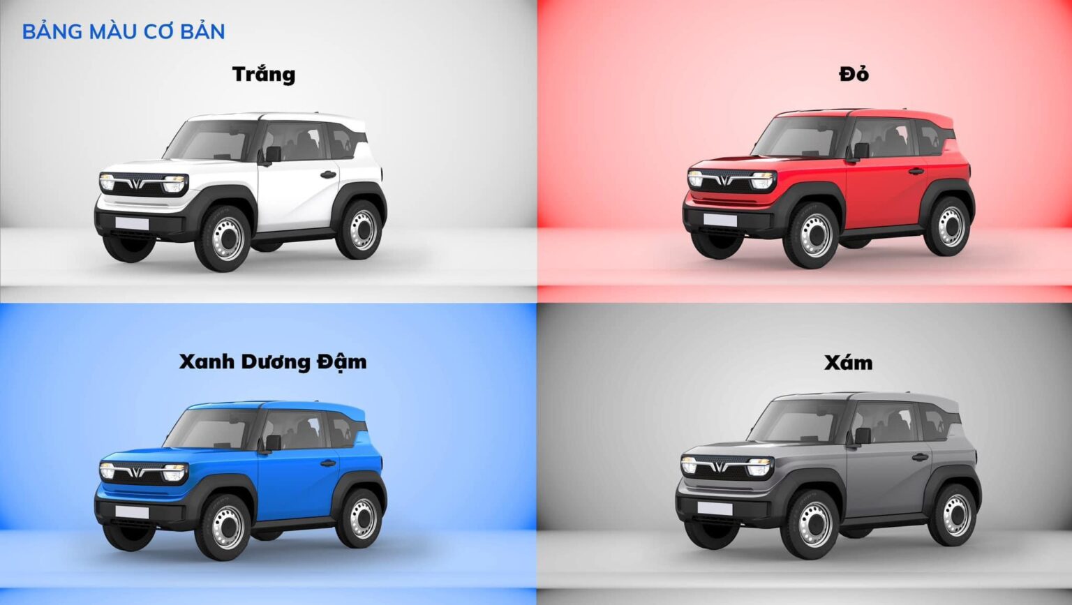 4 m&agrave;u xe cơ bản của VinFast VF3