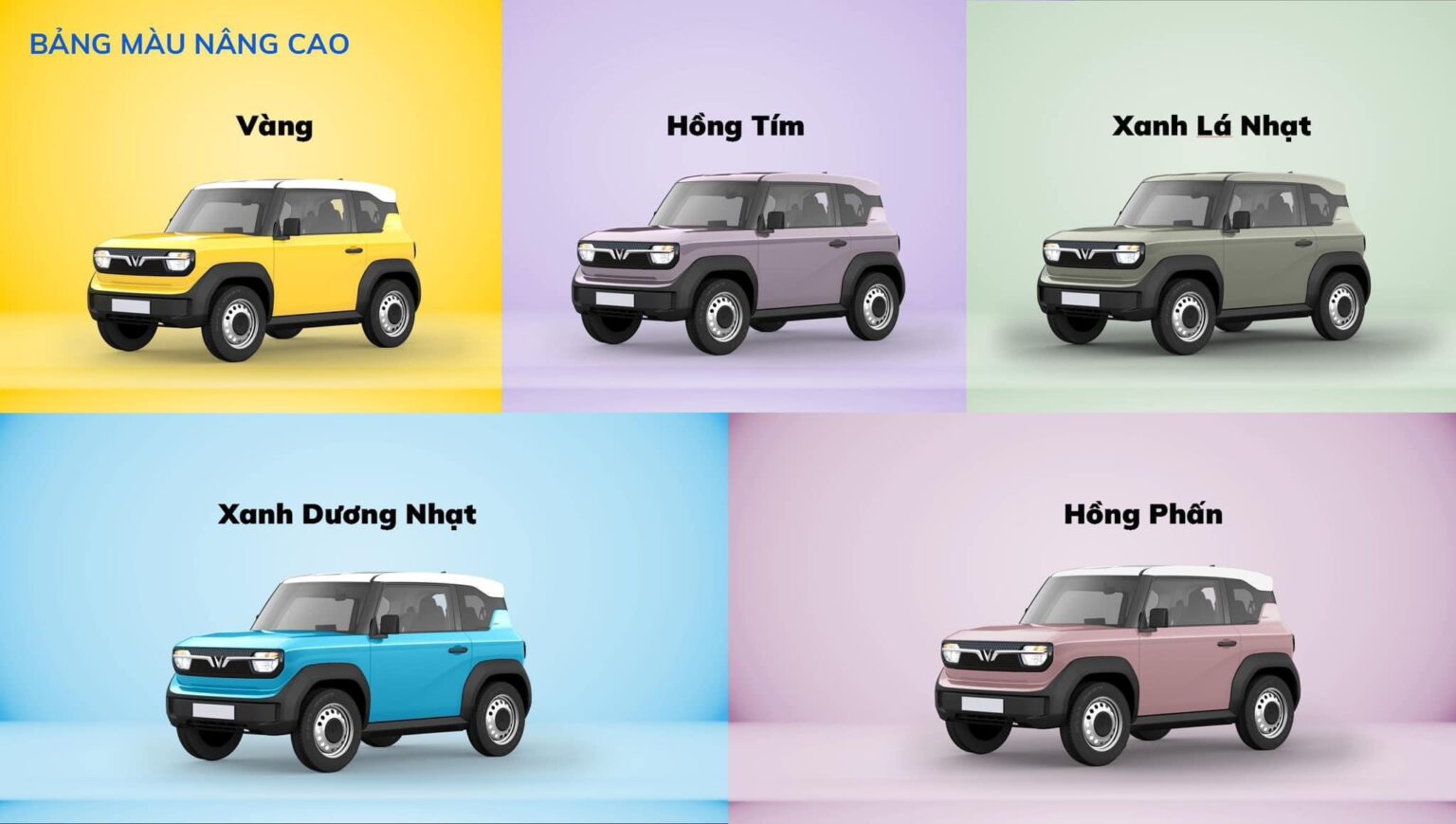 5 m&agrave;u xe n&acirc;ng cao của VinFast VF3